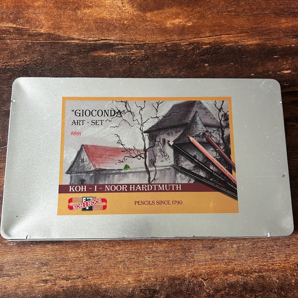 Koh-I-Noor Hardtmuth Gioconda Art Set 8891 Drawing Charcoal Graphite Tin Set